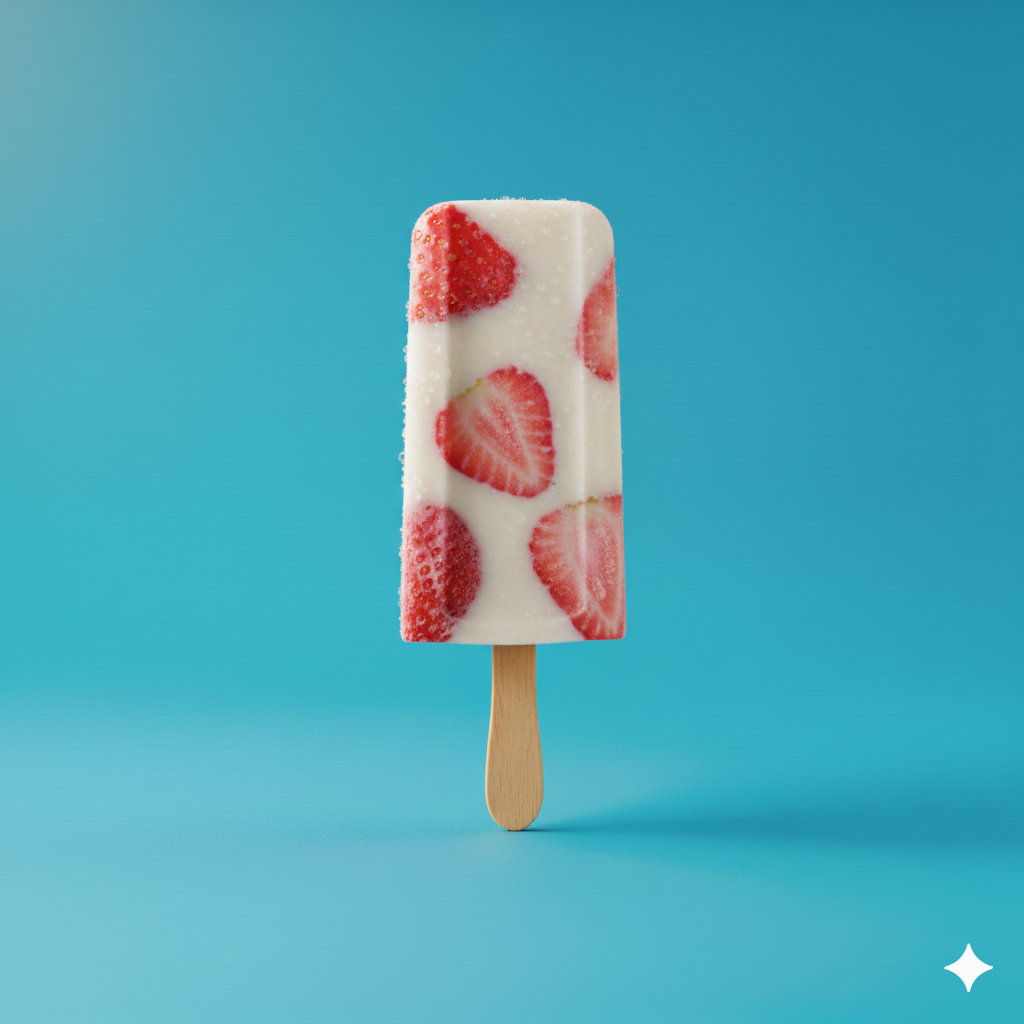 Paleta Fresas con crema